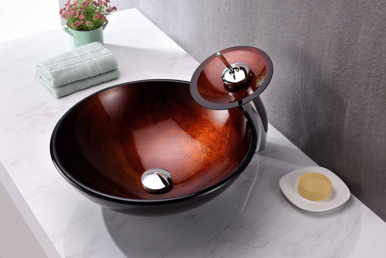 ANZZI Arc Series LS-AZ216 Vessel Sink - Glass Bathroom Sink ANZZI 