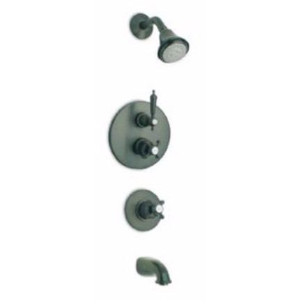 Latoscana Ornellaia Option 5 Thermostatic Valve In ABrushed Nickel Finish bathtub and showerhead faucet systems Latoscana 