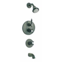 Thumbnail for Latoscana Ornellaia Option 5 Thermostatic Valve In ABrushed Nickel Finish bathtub and showerhead faucet systems Latoscana 