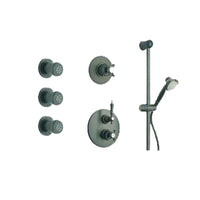 Thumbnail for Latoscana Ornellaia Option 6 Thermostatic Valve In A Brushed Nickel Finish bathtub and showerhead faucet systems Latoscana 