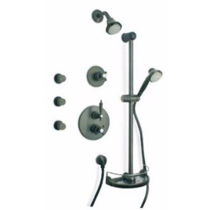 Latoscana Ornellaia Option 7 Thermostatic Valve In A Tuscan Bronze Finish bathtub and showerhead faucet systems Latoscana 
