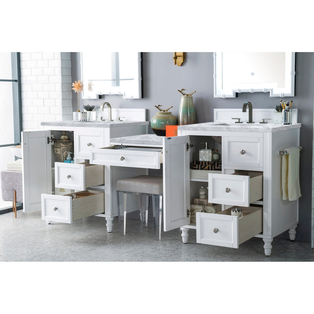 James Martin Copper Cove Encore 86" Double Vanity Set Vanity James Martin 