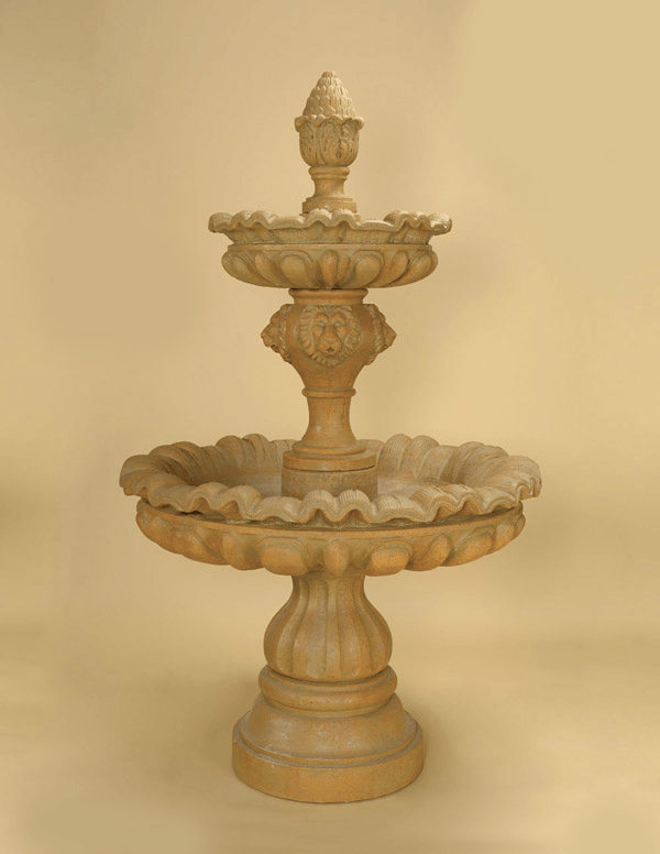 Venezia Two Tier Cast Stone Outdoor Fountain Fountain Tuscan 
