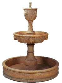 Thumbnail for Tiberina Pond Cast Stone Outdoor Garden Fountain Fountain Tuscan 