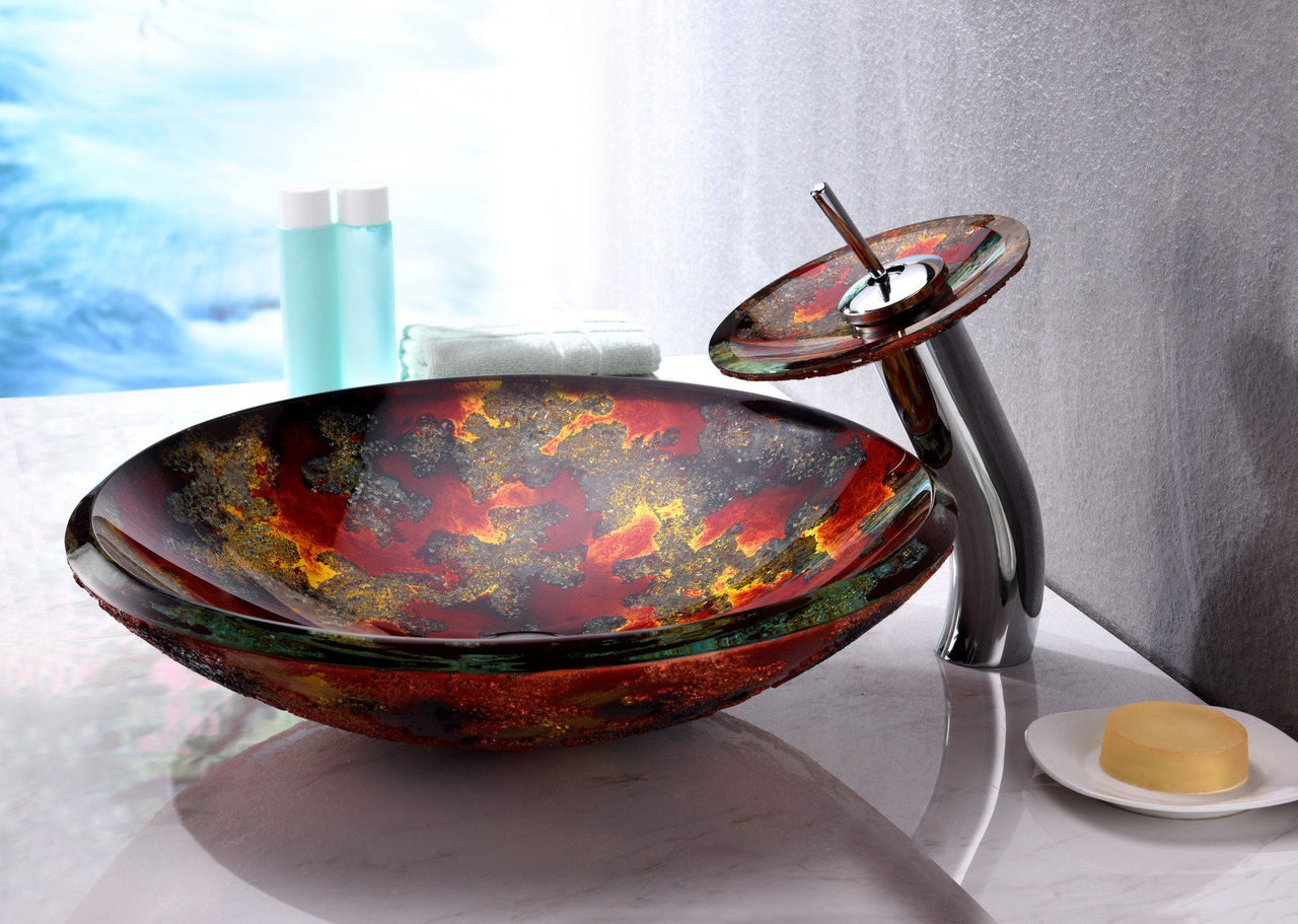 ANZZI Chrona Series LS-AZ219 Vessel Sink - Glass Bathroom Sink ANZZI 