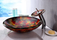 Thumbnail for ANZZI Chrona Series LS-AZ219 Vessel Sink - Glass Bathroom Sink ANZZI 