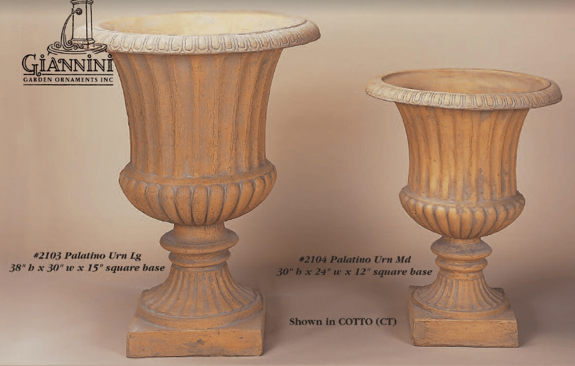 Palatino Urn Cast Stone Outdoor Garden Planter Planter Tuscan 