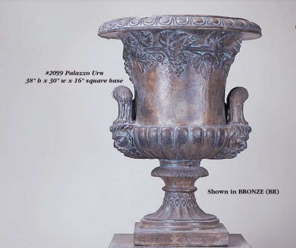 Palazzo Urn Cast Stone Outdoor Garden Planter Planter Tuscan 