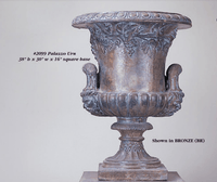 Thumbnail for Palazzo Urn Cast Stone Outdoor Garden Planter Planter Tuscan 