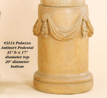 Palazo Atinori Pedestal Cast Stone Outdoor Garden Planter Planter Tuscan 