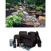 Thumbnail for Elite Small 14″ Cascading Falls Kit Pond-less Waterfalls Blue Thumb 