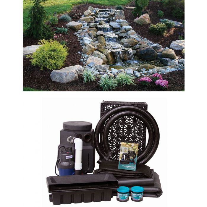 Small 20″ Cascading Falls Kit Pond-less Waterfalls Blue Thumb 