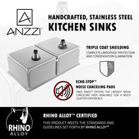 Thumbnail for ANZZI VANGUARD Series K32192A-032B Kitchen Sink Kitchen Sink ANZZI 