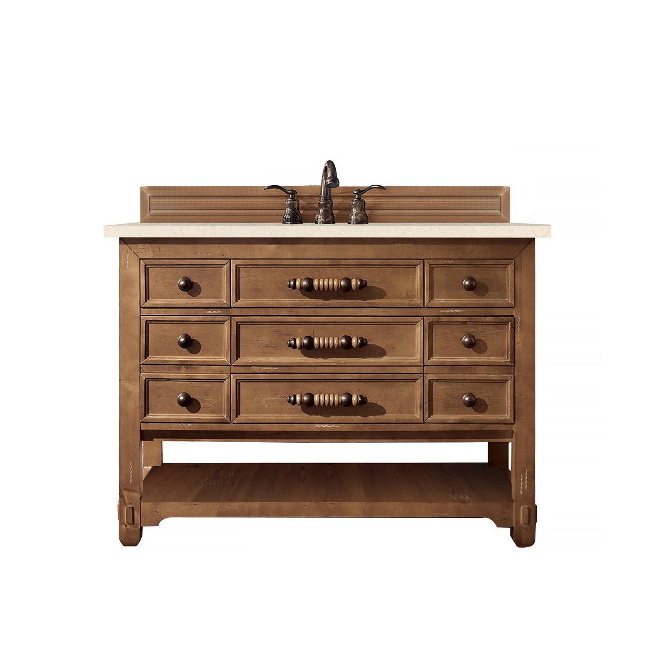 James Martin Malibu 48" Single Vanity Vanity James Martin Honey Alder w/ 3 CM Eternal Marfil Quartz Top 
