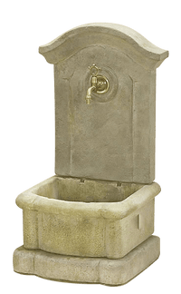 Thumbnail for Pila Wall Outdoor Cast Stone Garden Fountain For Spout Or Water Source For Hose Fountain Tuscan 