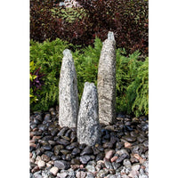 Thumbnail for Real Stone Fountains ABART5500 Speckled Granite Triple Pillar Fountain Fountain Blue Thumb 