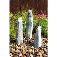 Thumbnail for Real Stone Fountains ABART5200 Green Marble Triple Pillar Fountain Fountain Blue Thumb 