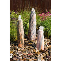 Thumbnail for Real Stone Fountains ABART5700 Pink Marble Triple Pillar Fountain Fountain Blue Thumb 