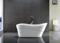 Thumbnail for ANZZI Kahl Series 5.58 ft. Freestanding Bathtub in White FreeStanding Bathtub ANZZI 