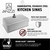 Thumbnail for ANZZI VANGUARD Series KAZ3219-031B Kitchen Sink Kitchen Sink ANZZI 