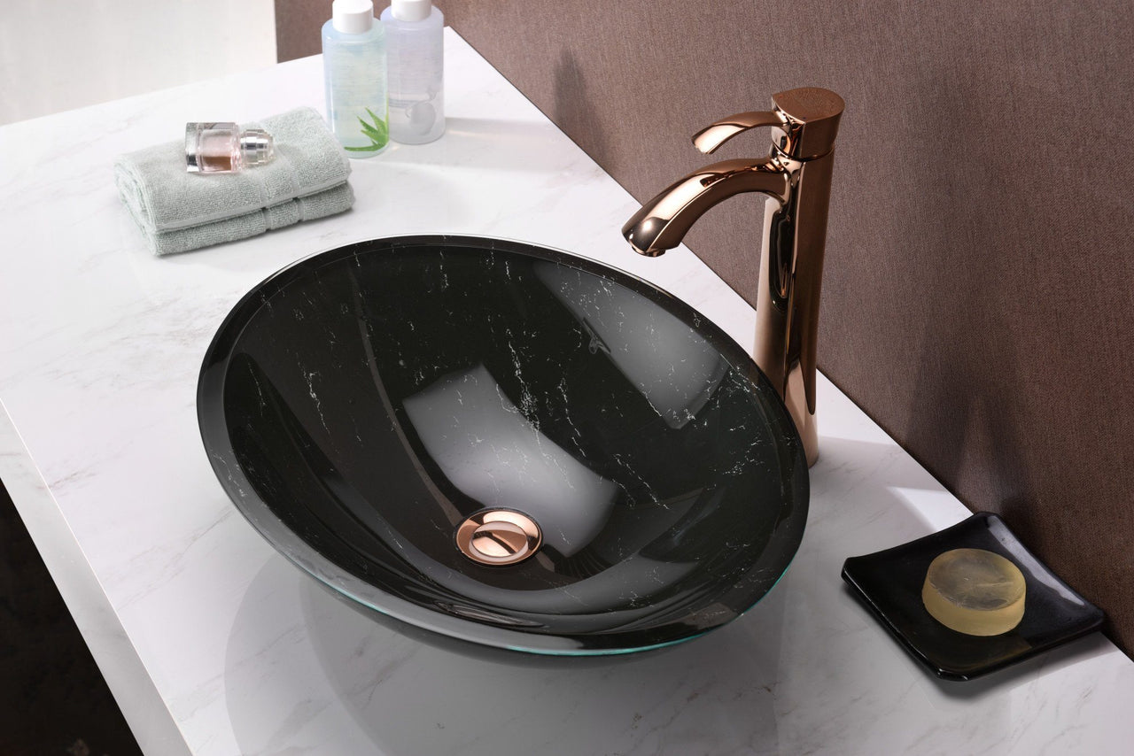 ANZZI Marbela Series LS-AZ177 Vessel Sink - Glass Bathroom Sink ANZZI 
