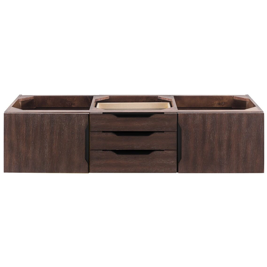 James Martin Mercer Island 59" Double Vanity Vanity James Martin Coffee Oak - Matte Black Cabinet Only 