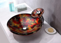 Thumbnail for ANZZI Chrona Series LS-AZ219 Vessel Sink - Glass Bathroom Sink ANZZI 
