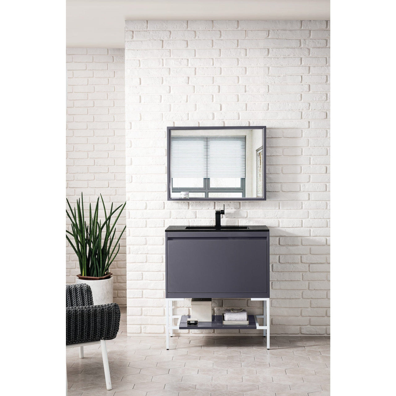 James Martin Milan 31.5" Single Vanity with Base Vanity James Martin 