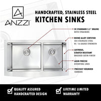 Thumbnail for ANZZI ELYSIAN Series KAZ3320-108 Kitchen Sink Kitchen Sink ANZZI 