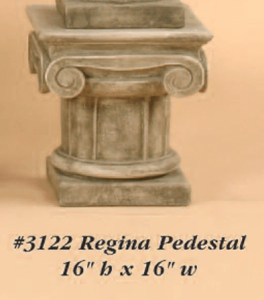 Regina Pedestal Cast Stone Outdoor Garden Planter Planter Tuscan 
