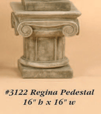 Thumbnail for Regina Pedestal Cast Stone Outdoor Garden Planter Planter Tuscan 