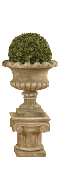Regina Pedestal Cast Stone Outdoor Garden Planter Planter Tuscan 