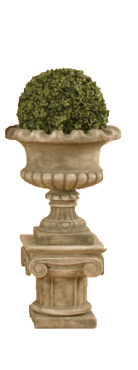 Thumbnail for Regina Pedestal Cast Stone Outdoor Garden Planter Planter Tuscan 