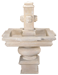 Thumbnail for Rimini Cast Stone Outdoor Garden Fountain With Spout Fountain Tuscan 