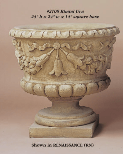 Rimini Urn Cast Stone Outdoor Garden Planter Planter Tuscan 