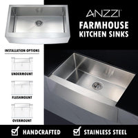 Thumbnail for ANZZI ELYSIAN Series KAZ3620-042 Kitchen Sink Kitchen Sink ANZZI 