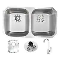 Thumbnail for ANZZI MOORE Series KAZ3218-035B Kitchen Sink Kitchen Sink ANZZI 