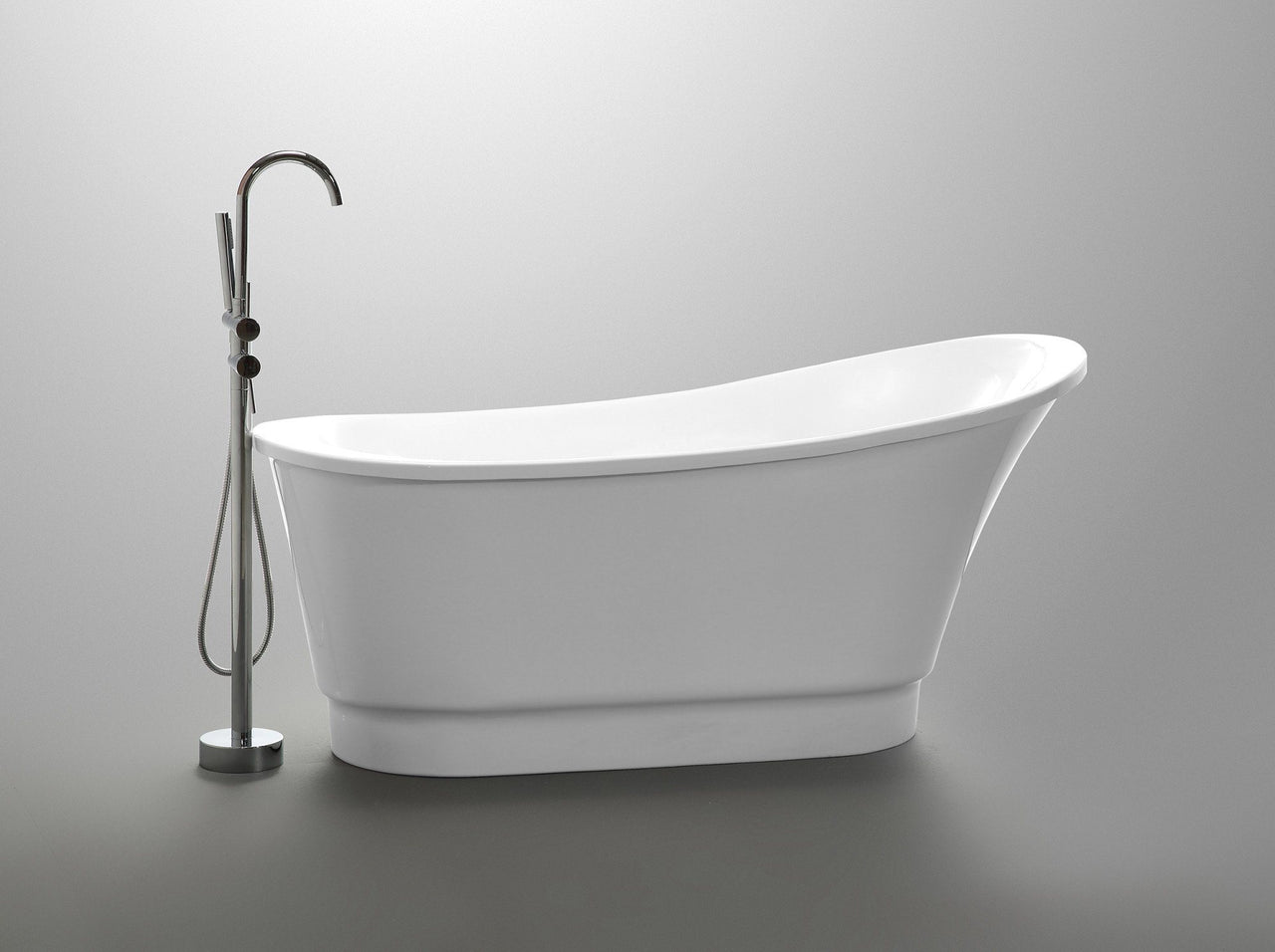ANZZI Prima Series 5.58 ft. Freestanding Bathtub in White FreeStanding Bathtub ANZZI 
