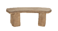 Thumbnail for Curved Rock Outdoor Cast Stone Garden Bench Benches Tuscan 