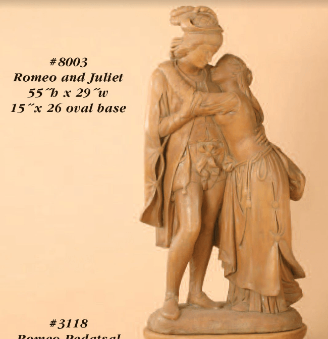 Romeo And Juliet Cast Stone Outdoor Garden Planter Planter Tuscan 