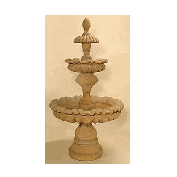 San Marco Three Tier Cast Stone Outdoor Fountain Fountain Tuscan 