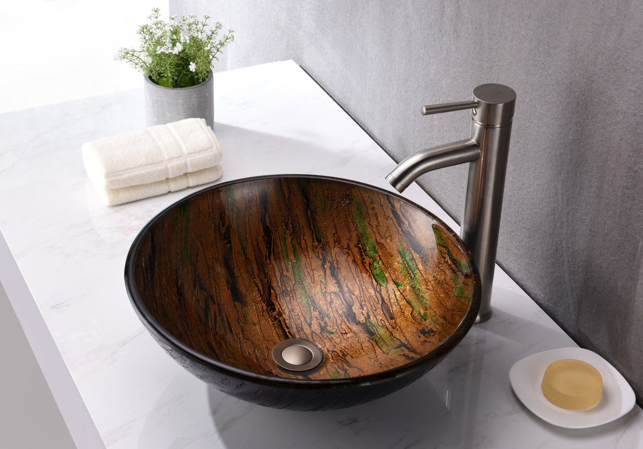 ANZZI Nile Series LS-AZ206 Vessel Sink - Glass Bathroom Sink ANZZI 