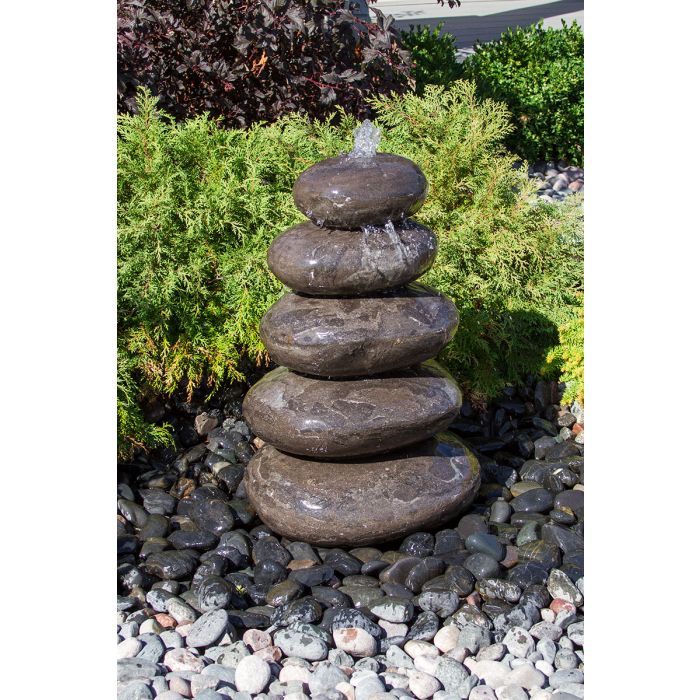 Real Stone Fountains ABART7224 24″ Limestone - Cairn Fountain Kit Fountain Blue Thumb 