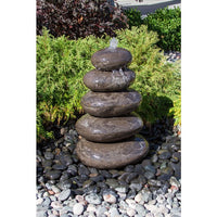 Thumbnail for Real Stone Fountains ABART7224 24″ Limestone - Cairn Fountain Kit Fountain Blue Thumb 