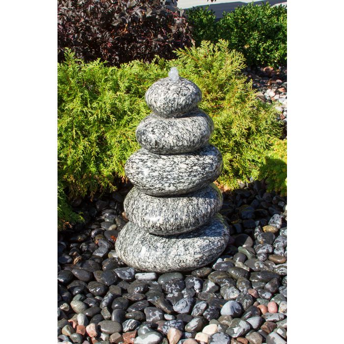 Real Stone Fountains ABART7324 24″ Speckled Granite - Cairn Fountain Kit Fountain Blue Thumb 