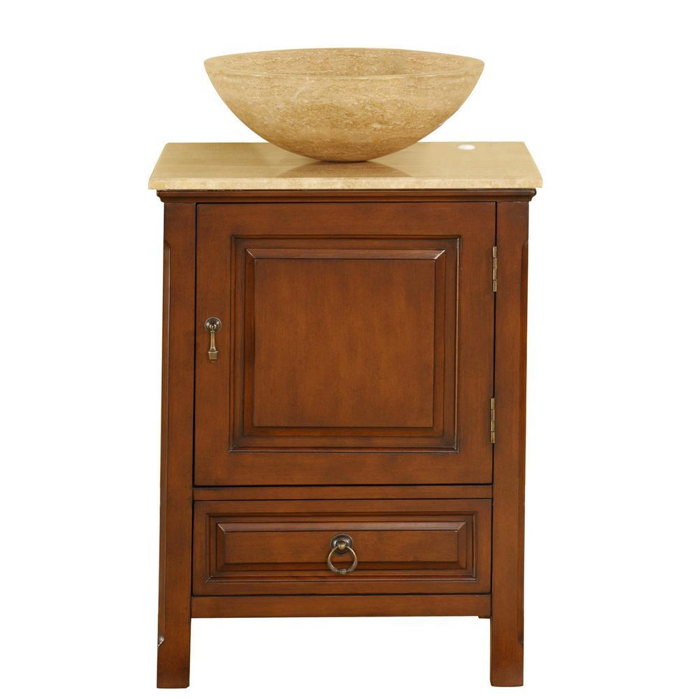 Silkroad 22" Transitional Single Sink Bathroom Vanity Vanity Silkroad Exclusive 
