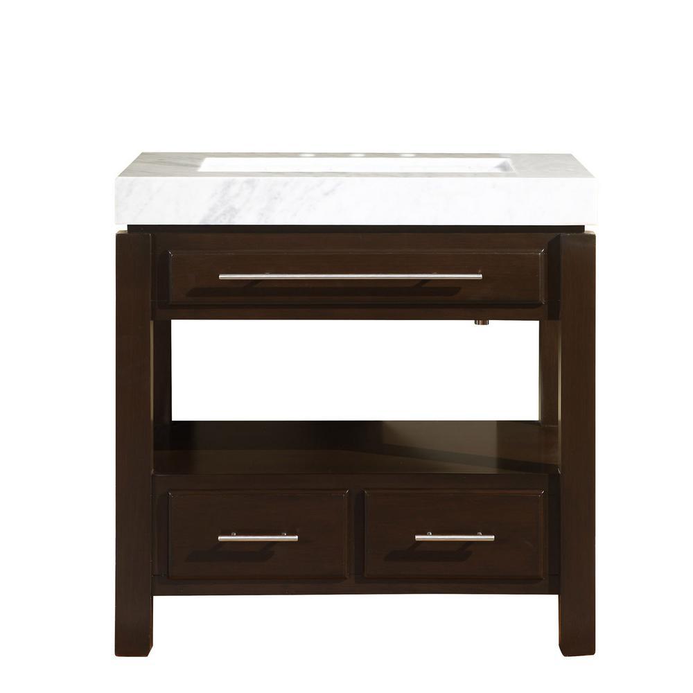 Silkroad 36" Modern Single Sink Bathroom Vanity Vanity Silkroad Exclusive 