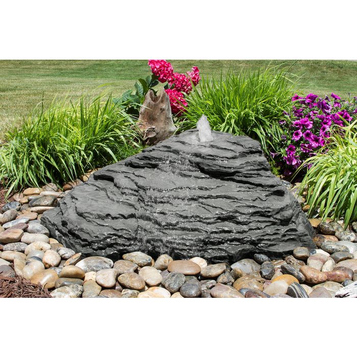 GFRC Bubbling Boulders LA3350K Slate River Falls Fountain Kit Fountain Blue Thumb 