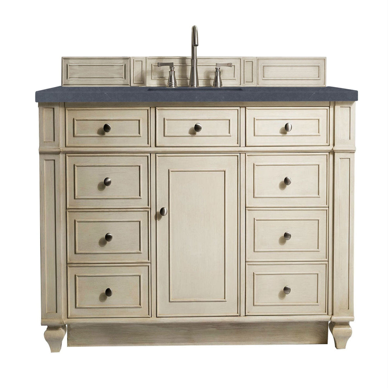 James Martin Bristol 48" Single Vanity Vanity James Martin Vintage Vanilla w/ 3 CM Charcoal Soapstone Quartz Top 