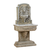 Sorrentine Wall Cast Stone Outdoor Fountain – Tuscan Basins